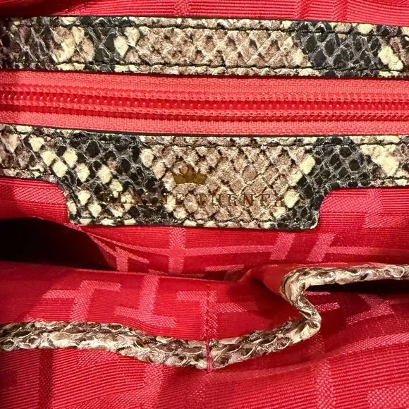 Elaine Turner Brown Snakeskin Shoulder Bag - Picture 6 of 6